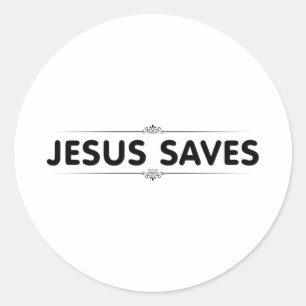 Jesus Saves Classic Round Sticker