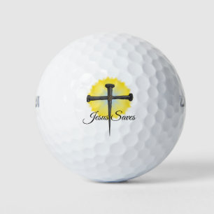Jesus Saves Cross Golf Balls
