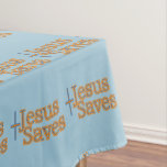 Jesus Saves Cross Tablecloth