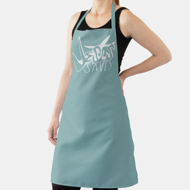 JESUS SAVES GRAFFITI CHRISTIAN APRON (Insitu)