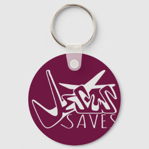 JESUS SAVES GRAFFITI KEYCHAIN