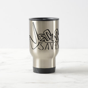 JESUS SAVES GRAFFITI  TRAVEL MUG