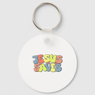 Jesus Saves - Hipe Flower Child Style Keychain