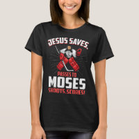 Jesus Saves Hockey Goalie Passes Moses Funny Relig