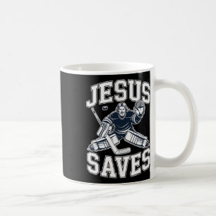 Jesus Saves – Hockey Humor For Christian Players  Coffee Mug
