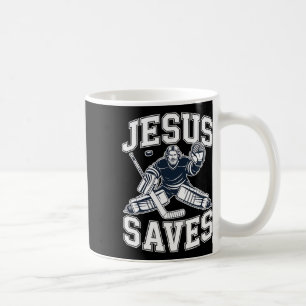 Jesus Saves – Hockey Humor For Christian Players Coffee Mug