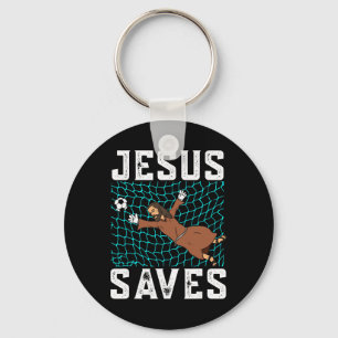 Jesus Saves I Christian Faith I Jesus Soccer Goalk Keychain