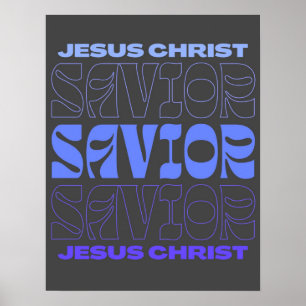 Jésus Saves/ Jésus Vous aime/ Poster graphique