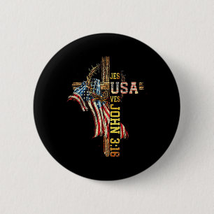 Jesus Saves Jesusaves, American Usa Flag, Christia 2 Inch Round Button