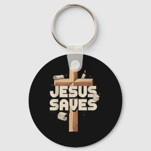 Jesus Saves  Keychain
