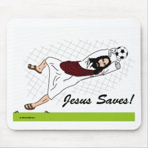 JESUS SAVES! MOUSE PAD