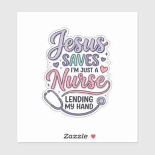 Jesus Saves Nurse Faith Shirt Design_1