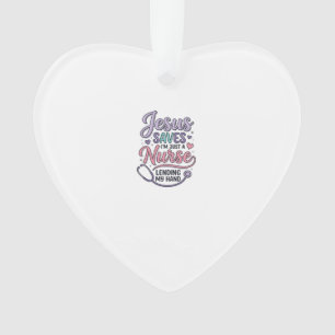 Jesus Saves Nurse Faith Shirt Design_1 Ornament