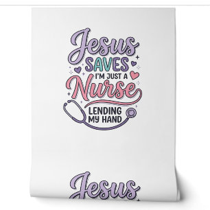 Jesus Saves Nurse Faith Shirt Design_1 Wallpaper