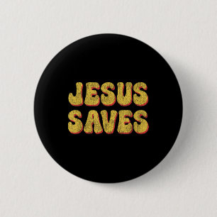 Jesus Saves - Popular Christian Faith Quote God Bi 2 Inch Round Button