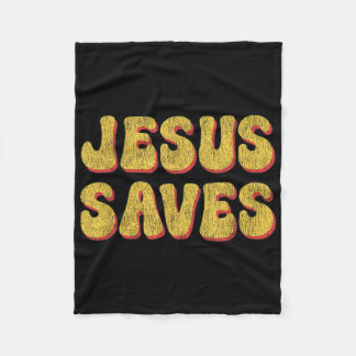 Jesus Saves - Popular Christian Faith Quote God Bi Fleece Blanket