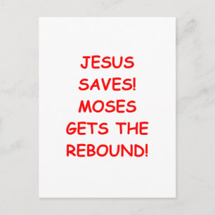jesus saves postcard
