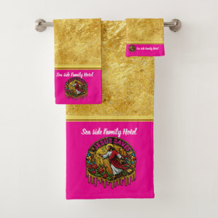 Jesus Saves: Radiant Hopeful Divine Scene (P) Bath Towel Set