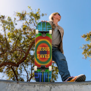 Jesus Saves Skateboard