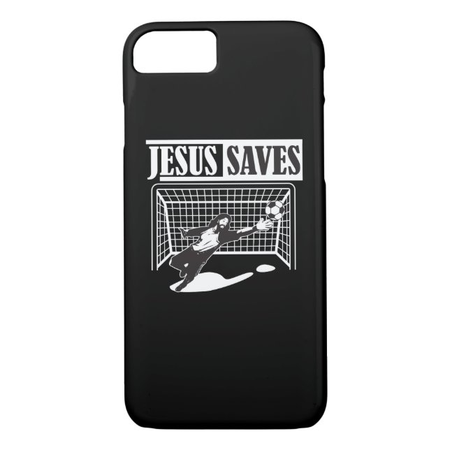 Jesus Saves - Soccer Goalie Christian Case-Mate iPhone Case (Back)