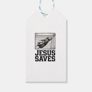 Jesus Saves Soccer Goalie Vintage Engraving Shirt_ Gift Tags