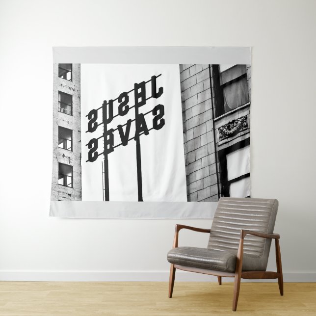 JESUS SAVES Tapestry (In Situ (Horizontal))