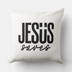 JESUS SAVES THROW PILLOW
