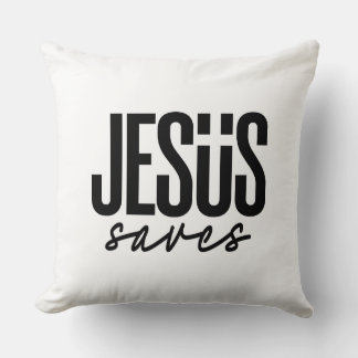 JESUS SAVES THROW PILLOW