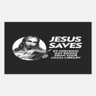 Jesus Saves Time for Reading Banned Books Sticker