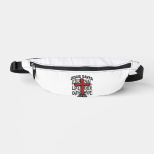Jesus Saves Vintage Cross Christian Streetwear Shi Fanny Pack