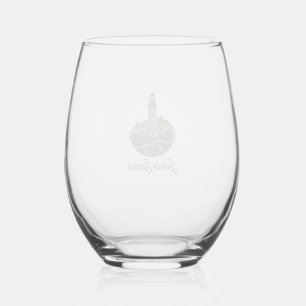 Jesus Saves Vintage Lighthouse Christian Shirt_1 Stemless Wine Glass