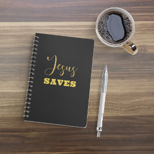 Jesus Saves Yellow Gold Parties scintillant