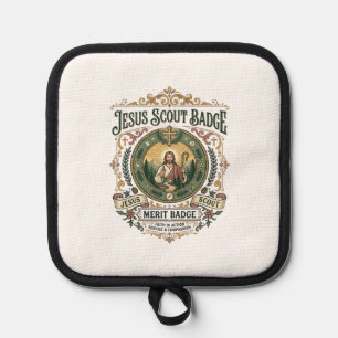 Jesus Scout Badge Merit Badge Jesus Scout Badge Me Pot Holder