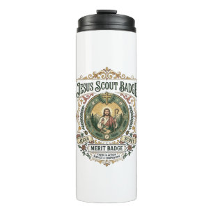 Jesus Scout Badge Merit Badge Jesus Scout Badge Me Thermal Tumbler