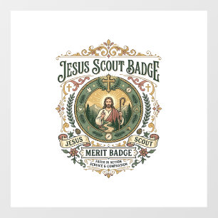 Jesus Scout Badge Merit Badge Jesus Scout Badge Me Window Cling