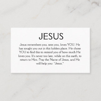 Jésus se souvient de votre carte