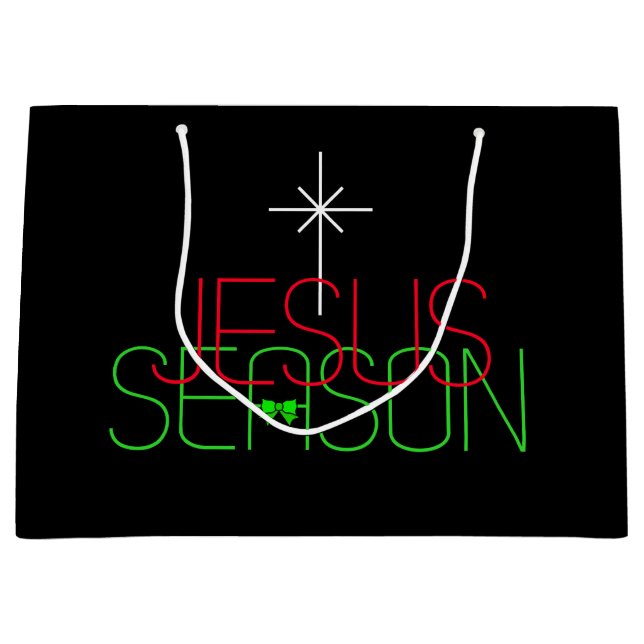 Jesus Season Large Gift Bag (Front)