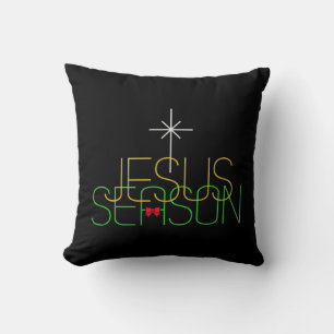 Jesus Season Throw Pillow