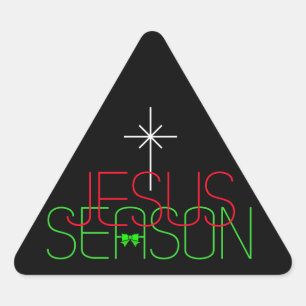 Jesus Season Triangle Sticker