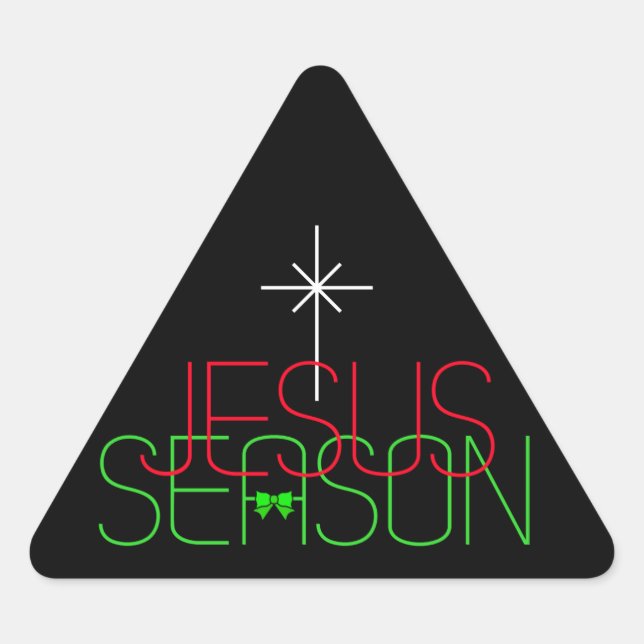 Jesus Season Triangle Sticker (Front)