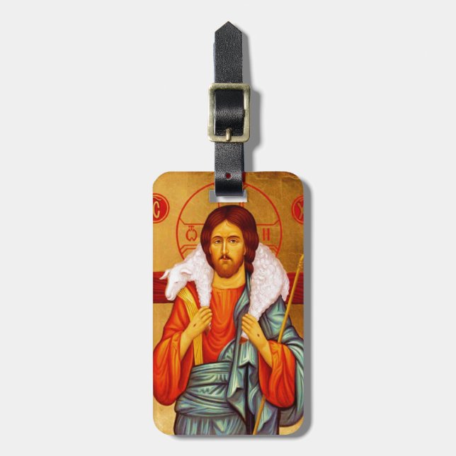Jesus Seeker of Lost Sheep Luggage Tag (Front Vertical)