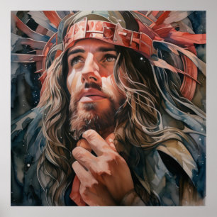 Jesus Seeking Direction From The Father  Poster