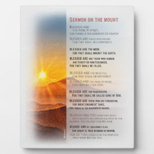 Jesus' Sermon on the Mount - Matthew 5 Plaque