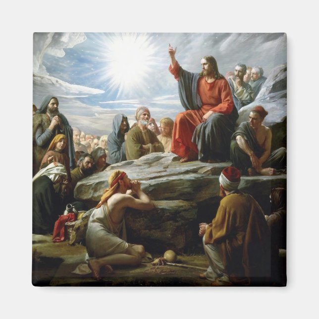 Jesus, Sermon on the Mountm, fridge Magnet (Front)