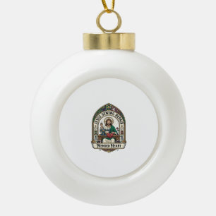 Jesus Sewing Repair Mended Heart Jesus Sewing Repa Ceramic Ball Christmas Ornament