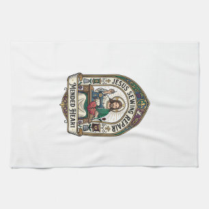Jesus Sewing Repair Mended Heart Jesus Sewing Repa Kitchen Towel