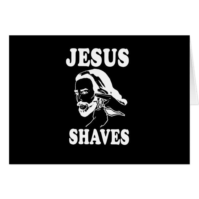 JESUS SHAVES T-shirt (Front Horizontal)