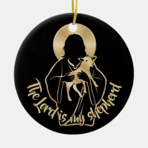 Jesus Shepherd Ceramic Ornament