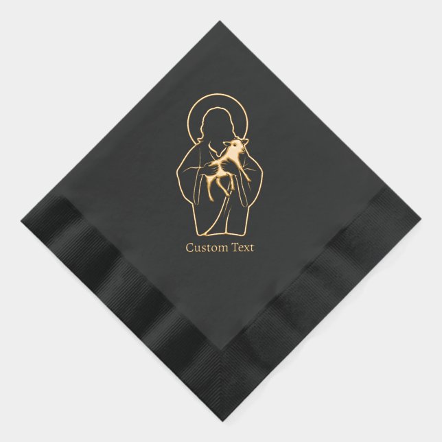 Jesus Shepherd Foil Napkins (Right)