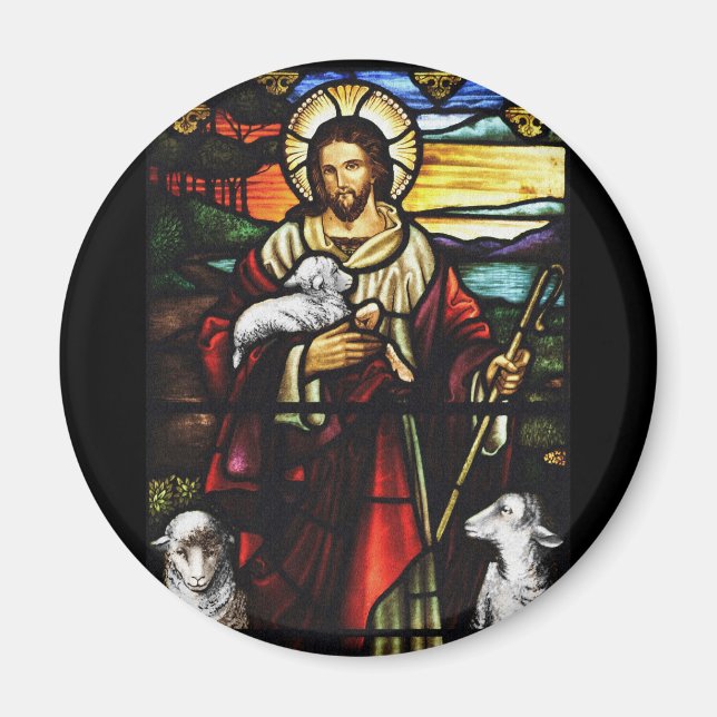 Jesus Shepherd with His Sheep Magnet (Front)